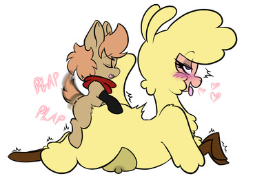 age_difference blush breasts crotch_breasts duo female female_penetrated feral hand_on_another's_butt hand_on_butt larger_penetrated male male/female male_penetrating male_penetrating_female nipples older_penetrated penetration sex size_difference toony young shinkaku them's_fightin'_herds himmel_(oc) paprika_paca_(tfh) alpaca camelid equid equine horse mammal pony hi_res