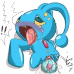 ahegao blush egg female feral genitals looking_pleasured oviposition pussy simple_background solo lobs nintendo pokemon generation_4_pokemon legendary_pokemon manaphy pokemon_(species) 1:1