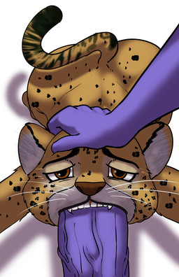 anthro ass_up big_butt big_penis bubble_butt butt fangs fellatio genitals male male/male oral penile penis penis_in_mouth sex teeth vein veiny_penis whiskers wide_hips young binkykun disney zootopia anon jaguar_(zootopia) felid human jaguar mammal pantherine absurd_res hi_res