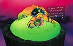 2020 2_horns anthro belly big_belly big_butt boot_(artist) bowser bracelet butt claws dialogue dialogue_box eyebrows fat_legs gameplay_mechanics glowing_belly horn huge_belly huge_butt hyper hyper_belly jewelry koopa lying male mario_bros morbidly_obese morbidly_obese_anthro morbidly_obese_male nintendo obese obese_anthro obese_male on_front overweight overweight_anthro overweight_male scalie solo spiked_bracelet spikes super_mario_64 talking_to_viewer thick_eyebrows yellow_body