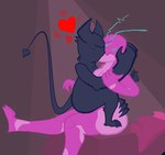 1_eye 3_toes antennae_(anatomy) anthro anthro_on_anthro arm_grab big_breasts black_body black_fur blue_antennae blush breasts exoskeleton eyes_closed feet female fur head_grab heart_symbol hip_grab hug interspecies kissing male male/female nude on_lap pink_body pink_exoskeleton questionable_consent sitting thick_thighs toes fr0gv0re bea_(fr0gv0re) krylon_(nylonheretic) arthropod demon insect 2024