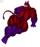 anthro big_muscles breasts female huge_muscles hyper hyper_muscles muscular muscular_anthro muscular_female non-mammal_breasts solo bigshow bess_project mythology gena avian gryphon mythological_avian mythological_creature hi_res