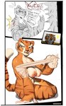 anthro belly big_breasts breasts female huge_breasts solo strawberry_lynx dreamworks kung_fu_panda master_tigress absurd_res hi_res