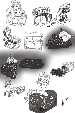 bound bubble case clone encasement female feral glowing horn key latex levitation magic simple_background trapped white_background dombrus friendship_is_magic hasbro my_little_pony mythology rarity_(mlp) equid equine goo_creature mammal mythological_creature mythological_equine unicorn 2015 2:3 absurd_res comic greyscale hi_res monochrome story story_in_description