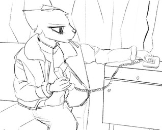anthro black_line_art cigarette cigarette_in_mouth clothed clothing coat collared_shirt dialing dress_shirt electronics eyebrows eyelashes female fingers fully_clothed furniture holding_object holding_phone inside object_in_mouth on_sofa open_mouth phone shirt simple_background sitting sitting_on_sofa snout sofa solo spread_legs spreading topwear white_background katia_anon microsoft prequel_adventure the_elder_scrolls katia_managan felid khajiit mammal 2025 black_and_white digital_drawing_(artwork) digital_media_(artwork) hi_res monochrome sketch