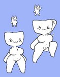 :3 anthro belly big_breasts blush bouncing_breasts breasts butt featureless_breasts female genitals navel nude pussy simple_background slightly_chubby smile solo thick_thighs white_body sleepysous 2channel syobon_action cat_mario_(syobon_action) shobon 2channel_ascii_art_character domestic_cat felid feline felis mammal 2022 digital_drawing_(artwork) digital_media_(artwork) pixel_(artwork)