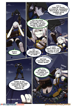 5_fingers angry anthro bulge clothing crossdressing_male dialogue fingers male motion_lines outside patreon_logo patreon_username text underwear sollyz patreon canid canine canis lagomorph leporid mammal rabbit wolf 2021 comic english_text url