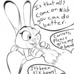 1:1 anthro balls black_and_white bodily_fluids buckteeth canid canine cum cum_in_mouth cum_inside cum_on_face disney duo erection female fox fur genital_fluids genitals gokhan16 hi_res judy_hopps lagomorph leporid long_ears male male/female mammal monochrome nick_wilde nude oral penis rabbit red_fox simple_background size_difference tall teeth tongue tongue_out true_fox white_background zootopia