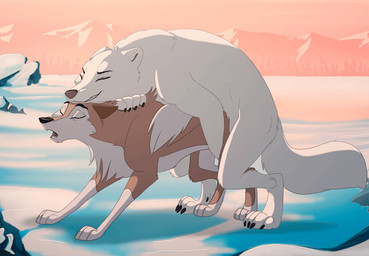 4_toes all_fours ambiguous_penetration anthro anthro_on_feral anthro_penetrating anthro_penetrating_feral bestiality black_claws black_nose brown_body brown_eyes brown_fur claws doggystyle duo eyebrows eyes_closed feet female female_on_anthro female_penetrated feral feral_penetrated fluffy fluffy_tail from_behind_position fur grin half-closed_eyes looking_pleasured male male/female male_on_feral male_penetrating male_penetrating_female mountain narrowed_eyes open_mouth outside paws penetration quadruped sex side_view sky smile snow tail three-quarter_view toes white_body white_fur feral_frenzy paloma-paloma balto_(series) universal_studios aleu_(balto) crytrauv arctic_fox canid canine canis fox hybrid mammal true_fox wolf wolfdog 2019 2d_animation animated frame_by_frame