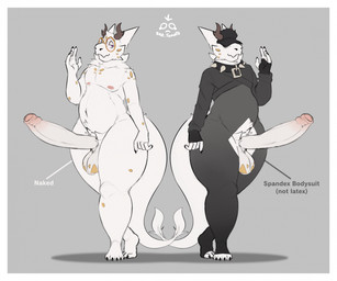anthro balls big_balls big_penis border clothing erection eyewear eyewear_only foreskin fur genitals glasses glasses_only hat_covering_eyes horn huge_penis humanoid_genitalia humanoid_penis long_penis male nipples nude penis pose simple_background skinsuit solo spandex spandex_suit standing tail text thick_thighs tight_clothing wearing_glasses white_border sad_tomato mythology todd_(sad_tomato) dragon furred_dragon furred_scalie mythological_creature mythological_scalie scalie digital_media_(artwork) english_text hi_res model_sheet