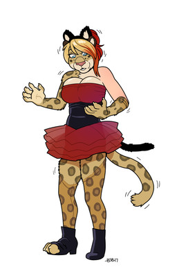 anthro ballerina ballet big_breasts blonde_hair blue_eyes breasts claws clothing fake_cat_ears fake_ears fake_tail female fur hair human_to_anthro looking_down markings mid_transformation simple_background solo species_transformation spots spotted_body standing tan_body tan_fur torn_clothing transformation white_background blackshirtboy tahlia felid human leopard mammal pantherine 2017 absurd_res hi_res