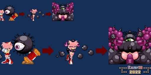 1_eye big_breasts big_penis bodily_fluids body_horror brainwashing breasts breeding_slave corruption crying cum directional_arrow female forced forced_transformation genital_fluids genitals group mind_break mind_control nipples orbs penis slave sprite sprite_art tears three_frame_sequence transformation transformation_sequence vulva exkrill mugen project_x_love_potion_disaster sega sonic_the_hedgehog_(series) amy_rose kuromaru demon eulipotyphlan hedgehog mammal monster 2022 alpha_channel digital_media_(artwork) pixel_(artwork) sequence