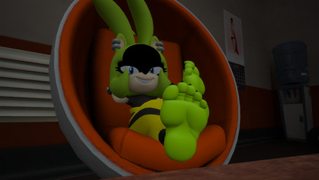 5_toes anthro blue_eyes feet female foot_fetish foot_focus fur green_body green_fur soles solo toes honey-da-cat_(artist) garry's_mod idw_publishing sega sonic_the_hedgehog_(comics) sonic_the_hedgehog_(idw) sonic_the_hedgehog_(series) surge_the_tenrec afrosoricid humanoid mammal tenrec 3d_(artwork) digital_media_(artwork) hi_res