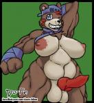 anthro belly breasts erection genitals gynomorph intersex knot muscular muscular_anthro muscular_gynomorph muscular_intersex nipples penis solo dante-feline bandai_namco digimon bearmon digimon_(species)