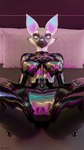 anthro bed bedroom bedroom_eyes clothing female furniture latex latex_clothing latex_skinsuit looking_at_viewer looking_pleasured narrowed_eyes seductive skinsuit solo spread_legs spreading tight_clothing kurolatex aura_(kurolatex) canid canine canis mammal wolf 3d_(artwork) 4k 9:16 absurd_res digital_media_(artwork) hi_res