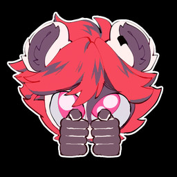 anthro black_background blush blush_lines chibi ear_piercing ear_ring emote fur hair heart_symbol male multicolored_body multicolored_fur pawpads paws piercing purple_body purple_fur red_hair red_pawpads ring_piercing simple_background solo two_tone_body two_tone_fur white_body white_fur wide_eyed conditional_dnp punkypanda rysoka bear giant_panda mammal 1:1 animated