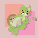 anthro belly big_belly duo female female/female female_pred holding_stomach internal masturbation vore axouwur felid mammal 1:1 hi_res