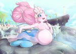 anthro areola beach belly big_belly breasts female nipples pink_areola pink_nipples pregnant seaside singing solo darlondemonic nintendo pokemon sabrina_(blumon32) generation_7_pokemon humanoid pokemon_(species) primarina absurd_res hi_res