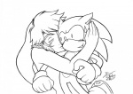 anthro big_eyes big_head conjoined_eyes duo humanoid_on_anthro humanoid_pointy_ears male male/male mistake pointy_ears side_mouth toony rockgaara nintendo sega sonic_the_hedgehog_(series) the_legend_of_zelda link sonic_the_hedgehog eulipotyphlan hedgehog humanoid hylian mammal crossover monochrome