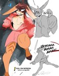 anthro clothed clothing crossdressing cutaway dressing femboy fluffy male mission piercing solo spy walk-w-igny igny_superstar keith_mcdollan_(walk-w-igny) lagomorph leporid mammal rabbit alternate_version_at_paywall hi_res