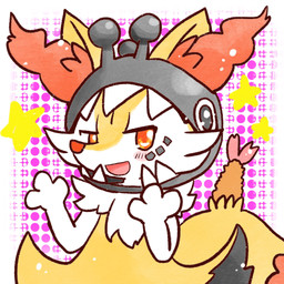 ambiguous_anthro ambiguous_gender anthro biped blush blush_stickers cosplay dipstick_tail food front_view looking_at_viewer markings object_in_tail open_mouth open_smile shrimp_(food) simple_background smile snout solo standing tail tail_markings annyui0611 nintendo pokemon braixen canid farigiraf generation_6_pokemon generation_9_pokemon mammal pokemon_(species) 1:1 2023 digital_drawing_(artwork) digital_media_(artwork) half-length_portrait hi_res japanese_description portrait translated_description