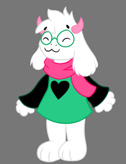 ^w^ anthro clothing fluffy fur green_clothing green_shirt green_topwear horn male paws pink_scarf scarf shirt solo topwear white_body white_fur duckydrawz deltarune undertale_(series) ralsei bovid caprine goat humanoid mammal hi_res