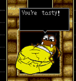 >_< ambiguous_feral ambiguous_gender ambiguous_pred belly belly_squish big_belly black_eyes bloated brown_face dialogue exclamation_point eyes_closed face_imprint feral feral_pred fully_inside gameplay_mechanics grey_stripes half-closed_eyes hand_imprint huge_belly imprint lidded_eyes looking_at_belly looking_at_own_belly looking_at_self looking_down looking_down_at_belly looking_down_at_self narrowed_eyes noseless oral_vore pupils same_size_vore screencap screencap_background soft_vore solo speech_box squish striped_belly striped_body stripes talking_to_another talking_to_prey text text_box thin_legs unseen_prey unwilling_prey vore white_eyelids white_pupils white_stripes yellow_belly meatcanister columns_(video_game) sega daniel_(meatcanister) arachnid arthropod spider 2026 digital_media_(artwork) english_description english_text full-length_portrait pixel_(artwork) portrait