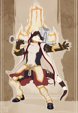 5_fingers anthro armor armwear biped black_whiskers brown_body brown_fur clothed clothing cross elbow_gloves fighting_pose fingers fire fully_clothed fur gauntlets gloves greaves handwear holding_object holding_weapon looking_aside male orange_eyes outstretched_arm plate_armor pose simple_background solo standing vambrace weapon whiskers white_body white_fur diesel_wiesel dungeon_fighter_(franchise) coonix protagonist_(dungeon_fighter) dasyurid dasyuromorph gulonine hybrid mammal marsupial marten mustelid musteline otter procyonid quoll raccoon yellow-throated_marten 2016 digital_media_(artwork) hi_res