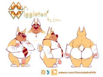 accessory anthro arm_hair barbell_piercing belly belly_tuft big_belly body_hair butt eyes_closed eyewear flaccid front_view fur genitals glasses head_tuft humanoid_genitalia humanoid_penis jewelry male male_anthro moobs mouth_closed necklace necktie nipple_barbell nipple_piercing nipples nude obese obese_anthro obese_male overweight overweight_anthro overweight_male pattern_necktie penis piercing pink_penis rear_view rectangular_glasses side_view simple_background solo standing striped_necktie text tuft white_background white_body white_fur white_inner_ear yellow_body yellow_ears yellow_fur chocolateandmilk richard_(chocolateandmilk) canid canine canis domestic_dog mammal hi_res model_sheet url