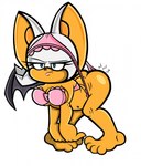 annoyed arms_down atomic_wedgie bent_over bowlegged bra clothing female frilly frilly_clothing frilly_underwear humor pain_symbols panties pink_clothing pink_panties pink_underwear solo underwear wedgie wedgie_fetish moexe sega sonic_the_hedgehog_(series) rouge_the_bat hi_res