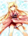 <3 akane_(naomi) animal_ears blonde_hair blush bow detached_sleeves female hair hands_on_hips hi_res japanese_clothing long_hair low-angle_shot naomi_(sekai_no_hate_no_kissaten) original pink_eyes pleated_skirt red_eyes skirt smile solo
Rating: Safe
Score: 8
User: AnacondaRifle
Date: September 16, 2012