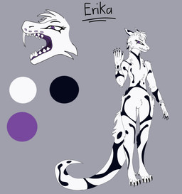 anthro bracelet claws color_swatch eyeliner fangs female fur hair jewelry makeup mane mane_hair open_mouth paws solo teeth sealboy erika_(madmaximus710) furred_scalie furred_snake reptile scalie snake absurd_res hi_res model_sheet