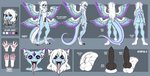 4_fingers 4_toes 4_wings amethyst_(gem) animal_genitalia animal_penis anthro balls biped black_penis blue_body border butt canine_genitalia canine_penis claws color_swatch countershade_tail countershade_torso countershading digitigrade dipstick_ears ear_markings erection eye_markings fangs feathered_wings feathers feet fingers flat_chested fluffy_mane forehead_gem fur gem genital_slit genitals gloves_(marking) gynomorph hair intersex leg_markings long_hair long_tongue male mane mane_hair markings multi_wing multicolored_ears nude open_mouth pawpads paws penis pink_tongue purple_eyes purple_markings rear_view ruff scales side_balls simple_background slim smile socks_(marking) solo standing tail teeth toe_claws toes tongue tongue_out ventral_scales white_hair white_mane wings ruolina mythology mithras dragon furred_dragon furred_scalie mythological_creature mythological_scalie scalie 2021 absurd_res character_name hi_res model_sheet