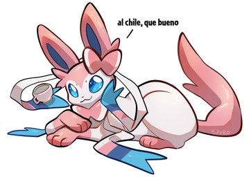 ambiguous_gender blue_eyes bow_(anatomy) container cup feral fur lying pink_body pink_fur ribbons_(anatomy) simple_background solo tea_cup white_background blitzdrachin conditional_dnp nintendo pokemon eeveelution generation_6_pokemon pokemon_(species) sylveon hi_res