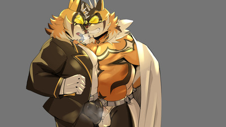 anthro balls cape clone clothing duo frottage genitals male male/male mask muscular muscular_anthro muscular_male pecs penile penis penises_touching selfcest sex spandex square_crossover suit superhero tight_clothing relax_lion lifewonders live_a_hero ryekie_(live_a_hero) felid mammal pantherine tiger 16:9 hi_res widescreen