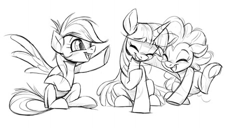 curly_hair female feral group hair hooves horn hug laugh raised_hoof simple_background trio wings drtuo friendship_is_magic hasbro my_little_pony mythology rainbow_dash_(mlp) twilight_sparkle_(mlp) earth_pony equid equine horse mammal mythological_creature mythological_equine pegasus pony winged_unicorn digital_media_(artwork) hi_res monochrome sketch