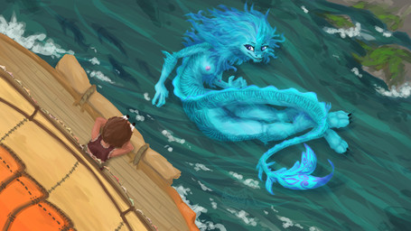 anthro boat breasts bulging_eyes female fur genitals nipples river swimming underwater vehicle vulva water watercraft pterotired disney mythology raya_and_the_last_dragon sisu_(ratld) dragon furred_dragon furred_scalie mythological_creature mythological_scalie scalie 16:9 hi_res painting_(artwork) widescreen