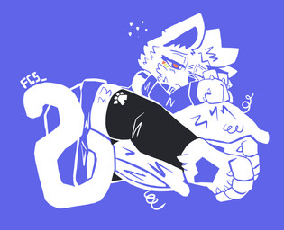 anthro blue_eyes cheek_tuft clothing collar curling_toes facial_tuft feet female fluffy_face fur head_tuft hug hugging_object hugging_pillow inner_ear_fluff leg_warmers legwear lying lying_on_ground on_ground on_side one_eye_closed pawpads pillow pupils red_pupils shoulderless_topwear simple_background sleeves solo tired tuft white_body white_fur wide_hips fc5 kc_(fc5) domestic_cat felid feline felis mammal absurd_res hi_res