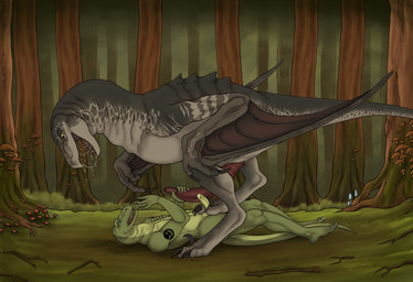 animal_genitalia animal_penis anthro anthro_on_feral bestiality bodily_fluids claws dripping duo erection feet feral fingers foot_fetish foot_play footjob forest genitals half-closed_eyes hand_on_penis handjob humanoid_genitalia humanoid_penis interspecies larger_feral lying male male/male male_on_feral membrane_(anatomy) membranous_wings mutual_masturbation narrowed_eyes nude on_back open_mouth outside penile penis penis_between_toes plant questionable_consent saliva saliva_drip saliva_string scared scared_expression sex sickle_claw size_difference smaller_anthro tail tapering_penis teeth toe_claws toejob toes tongue tree wings hirofence jurassic_park jurassic_world universal_studios lewis_resmond dinosaur lizard mammal mutadon prehistoric_species reptile saurischian scalie theropod digital_media_(artwork) hi_res