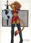 anthro boots breasts brown_hair caitian clothing felid female footwear green_eyes hair high_heeled_boots high_heels jennifer_l_anderson legwear looking_back m'ress mammal mirror_universe rear_view side_boob simple_background solo star_trek star_trek_the_animated_series tail tail_tuft terran_empire thigh_boots thigh_highs tuft uniform white_background