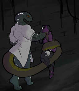 anthro breasts captured chin_grab coiling coiling_another defeated dominant dominant_anthro dominant_male duo female heroine heroine_in_trouble holding_character lifting_partner long_tail male male/female peril ryona squeezing submissive submissive_female submissive_human superhero tail tail_coil tail_wrapped_around tail_wrapped_around_body villain_dominating_hero villainous kreteny anaconda boa_(snake) boinae human mammal reptile scalie snake absurd_res hi_res