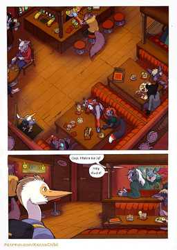 5_fingers alcohol anthro backpack bar beverage black_body black_fur black_hair black_nose blue_body blue_fur clothed clothed_anthro clothed_male clothing dialogue feathers fingers fur grey_body grey_fur group hair humanoid_hands kerchief male multicolored_body multicolored_fur neckerchief neckwear page_number red_body red_feathers shirt speech_bubble text topwear two_tone_body two_tone_fur white_body white_feathers white_fur kantachibli adrian_(kantachibli) benedict_(kantachibli) blue_(kantachibli) phillip_(kantachibli) asinus avian badger bird bovid canid canine caprine chicken domestic_cat donkey equid equine felid feline felis fox galliform goat heron horse hybrid lynx mammal mink mouse murid murine mustelid musteline pelecaniform phasianid rodent true_musteline comic english_text hi_res url