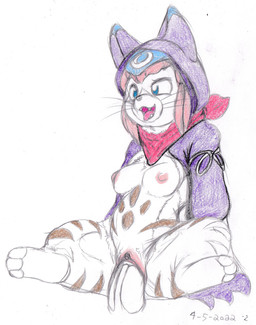 3_toes anthro areola biped black_nose blue_clothing blue_eyes blue_headwear breasts brown_body brown_fur brown_markings brown_stripes clitoris clothed clothing cute_fangs disembodied_penis duo erection fangs feet female female_focus female_penetrated fur genitals headgear headwear hindpaw hooded_robe kerchief looking_pleasured male male/female male_penetrating male_penetrating_female markings multicolored_body multicolored_fur neckerchief neckwear nipples open_mouth open_smile paws penetration penile penile_penetration penis penis_in_vagina pink_areola purple_clothing purple_robe red_kerchief red_neckerchief robe sex simple_background smile solo_focus spread_legs spreading striped_body striped_fur stripes teeth toes tongue tongue_out vaginal vaginal_penetration vulva whiskers white_background kitsune_youkai capcom monster_hunter monster_hunter_stories_2:_wings_of_ruin tsukino_(monster_hunter_stories) felid felyne lynian mammal palico 2022 colored_sketch dated flat_colors graphite_(artwork) hi_res sketch traditional_media_(artwork)