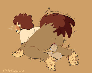 3_toes all_fours andromorph anus biped blush bodily_fluids bottomless brown_body brown_fur brown_hair brown_tail clothed clothing crossgender curly_hair egg feathers feet fur genital_fluids genitals hair holidays intersex looking_pleasured monotone_background mta_crossgender mti_crossgender oviposition shaking shirt simple_background solo stubble sweat tail tail_feathers talons teardrop tears toes topwear trembling vaginal_fluids vaginal_oviposition vulva white_clothing white_shirt white_topwear sixforfivepound easter forsaken_(roblox) shedletsky_(forsaken) animal_humanoid avian avian_humanoid bird bird_humanoid chicken_humanoid galliform galliform_humanoid humanoid hi_res