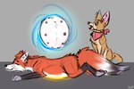 belly big_belly blush comfy duo female feral fur lying multi_nipple nipples portal pregnant pregnant_female pregnant_feral quadruped simple_background smile tail thinking_with_portals heliofox maia_(heliofox) sierra_(heliofox) canid canine fennec_fox fox mammal red_fox true_fox 3:2 digital_media_(artwork)