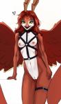 anthro bdsm bondage bound breasts female rope solo wings sleepyhelen owlalope_(character) owlalopette avian bird owl absurd_res hi_res