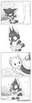 ambiguous_gender ankh anthro clothed clothing collar dialogue duo eyes_closed fully_clothed fur group hug looking_at_another male musical_note musical_symbol outside pawpads plant singing speech_bubble standing symbol text tired silverfox5213 egyptian_mythology middle_eastern_mythology mythology anubis anubian_jackal canid canine canis deity domestic_cat felid feline felis ghost jackal mammal spirit 2025 absurd_res comic english_text greyscale hi_res monochrome url