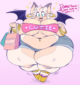 alternative_fashion anthro bangle big_breasts blush breasts cleavage clothed clothing ear_piercing female footwear gyaru high_heels huge_breasts j-fashion jewelry overweight piercing shoes solo thick_thighs wide_hips y2k_(fashion) third-party_edit wiishyishii sega sonic_the_hedgehog_(series) fan_character jewel_(wishiishi) bat mammal hi_res