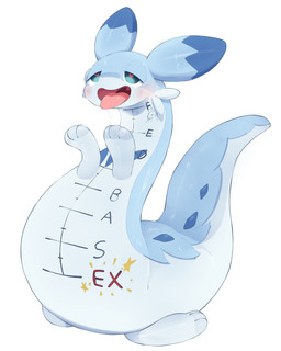 ahegao ambiguous_feral ambiguous_gender blue_body blue_eyes blue_fur blue_markings bodily_fluids body_writing cheek_tuft detailed_mouth dipstick_ears drooling ear_markings facial_tuft feral fur grade graded_belly heart_eyes heart_symbol looking_pleasured markings multicolored_body multicolored_ears narrowed_eyes open_mouth paws presenting_mouth raised_paw saliva solo suggestive sweat tail tongue tongue_out tuft two_tone_body uvula abyss_creature_(artist) palworld pocketpair chillet mammal mustelid pal_(species) 2024 4:5 absurd_res digital_media_(artwork) full-length_portrait hi_res portrait