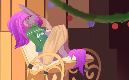 beverage candy chocolate dessert female food holidays hot_chocolate merry_christmas solo chapaevv christmas hasbro my_little_pony clair_de_lune_(mlp) bat_pony equid mammal absurd_res hi_res
